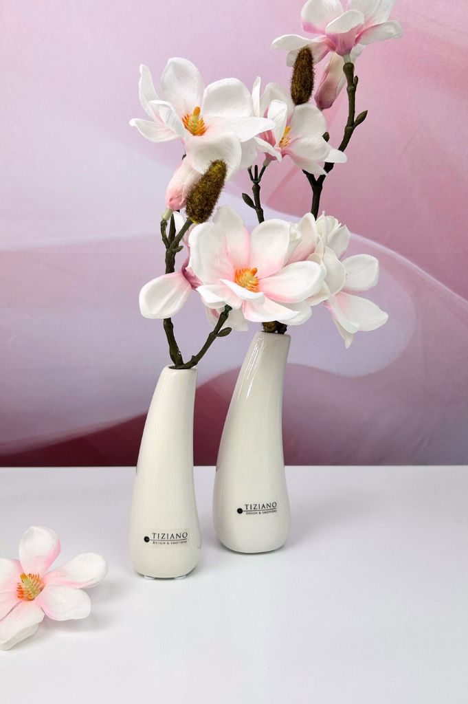 Singelvase Torano creme-weiß