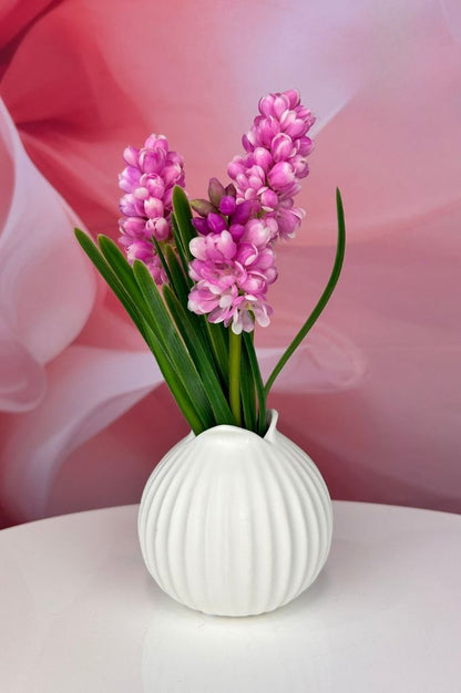 Vase bauchig 11cm weiß-matt