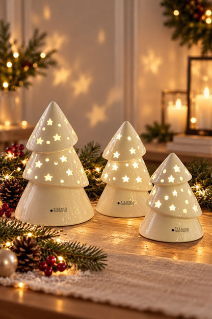 Dekobaum Venta LED creme-weiß