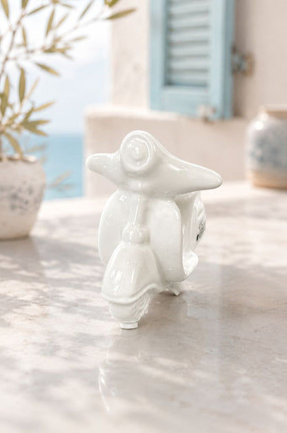 J12 Deko Vespa Loreo 13cm creme-weiß