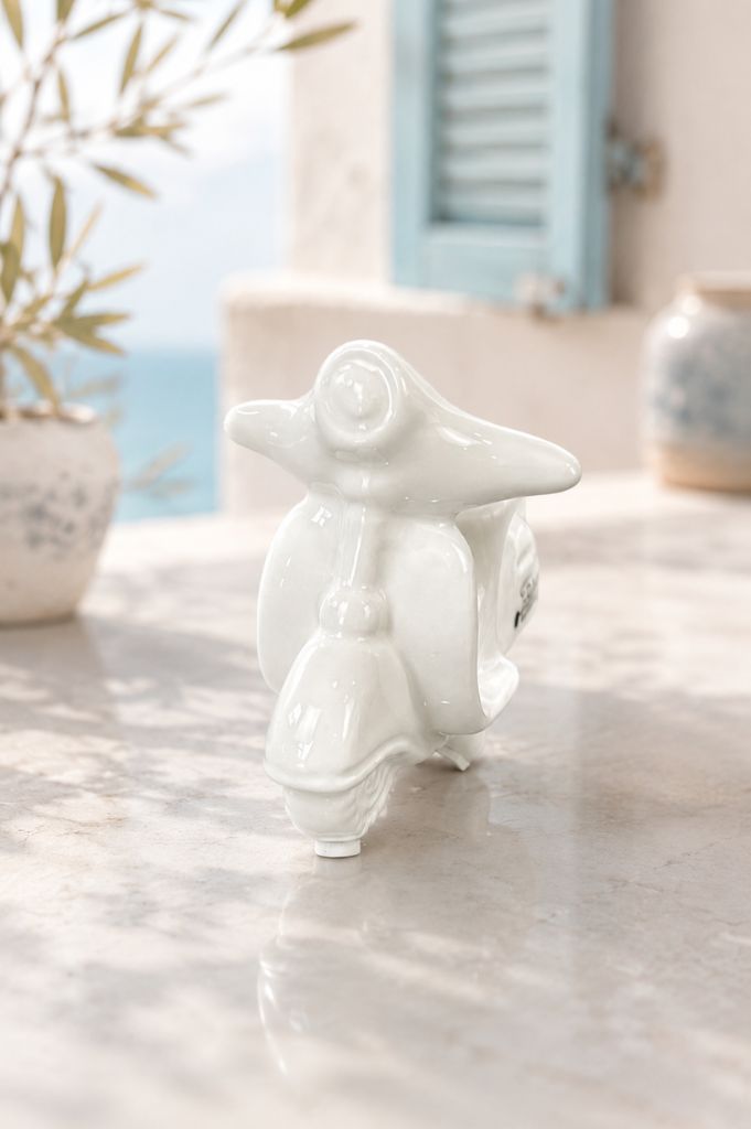 J12 Deko Vespa Loreo 13cm creme-weiß