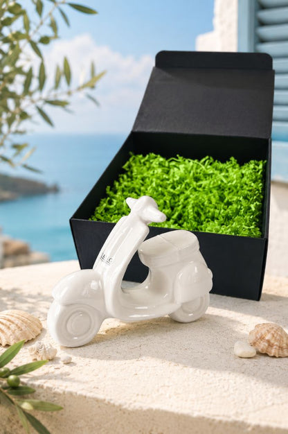 Geschenkbox M Deko Vespa Vespina creme-weiß