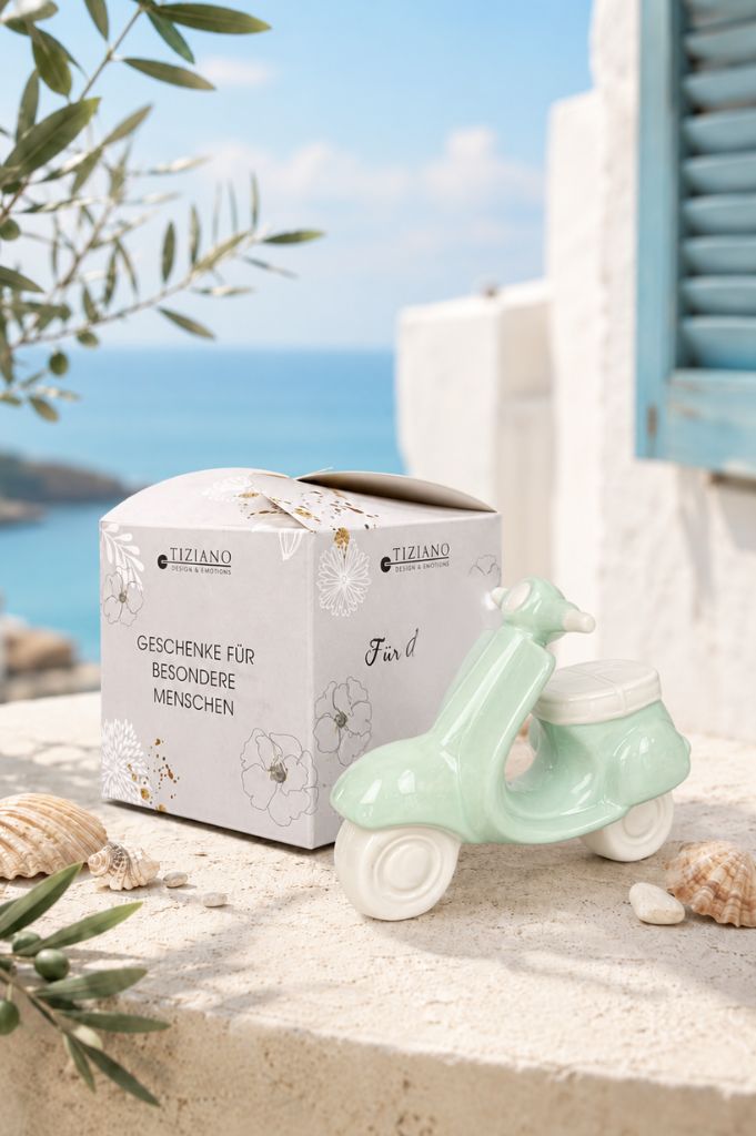Würfelbox Für Dich Deko Vespa Vespina mintgrün