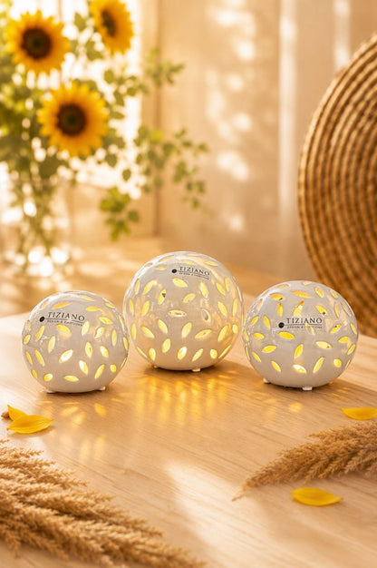 Lichtkugel Villari LED weiß-creme