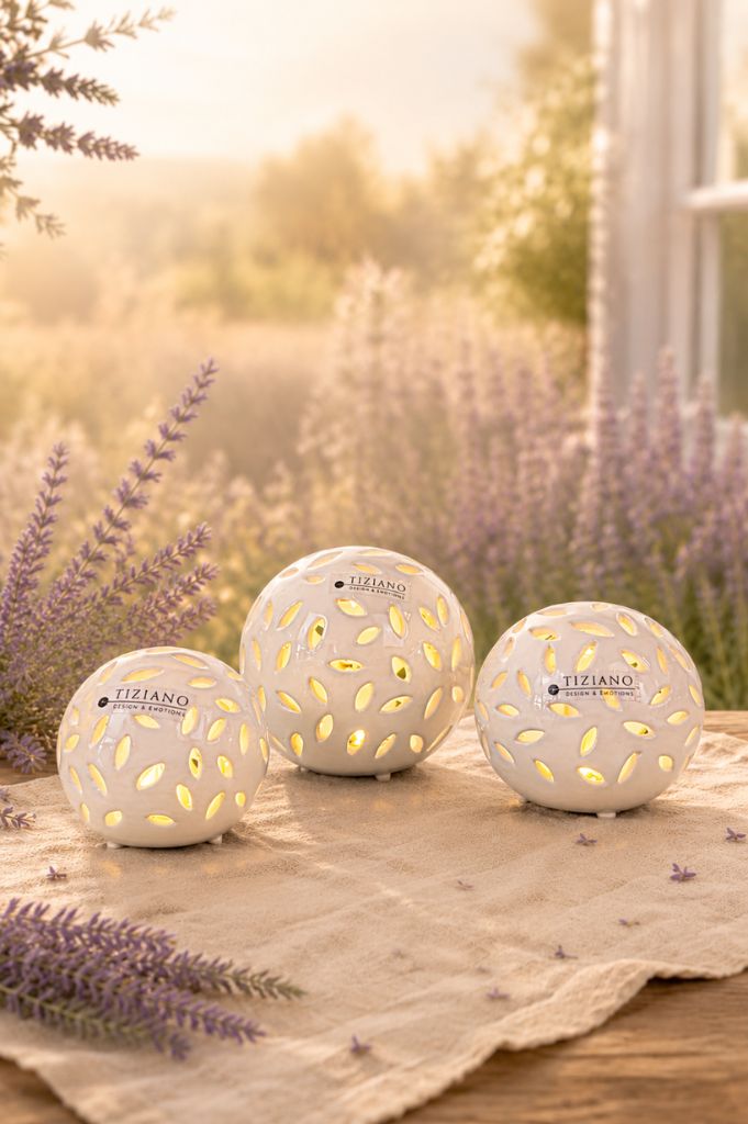 Lichtkugel Villari LED weiß-creme