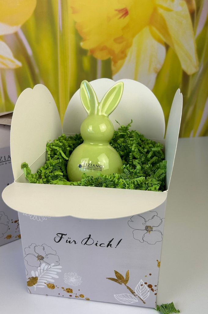 Würfelbox für Dich mit Hase Damaso grün