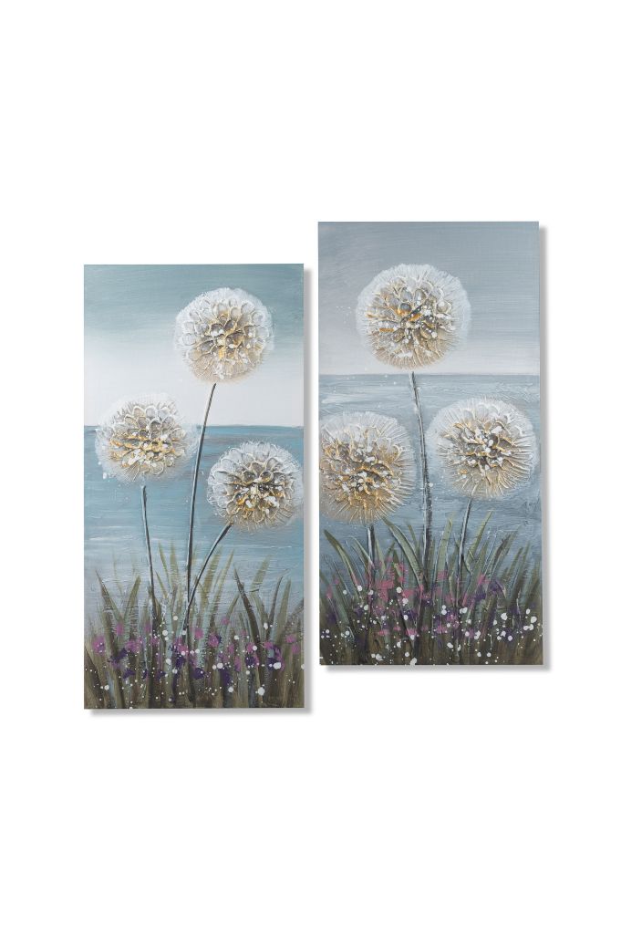 Deko Wandbild Pusteblumen 30x60cm in 2 Versionen