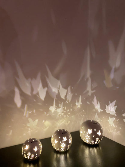 Lichtkugel Polline LED große Größen creme-weiß