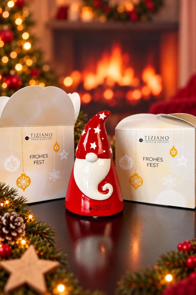 Deko Würfelbox mit Santa Gabriel rot