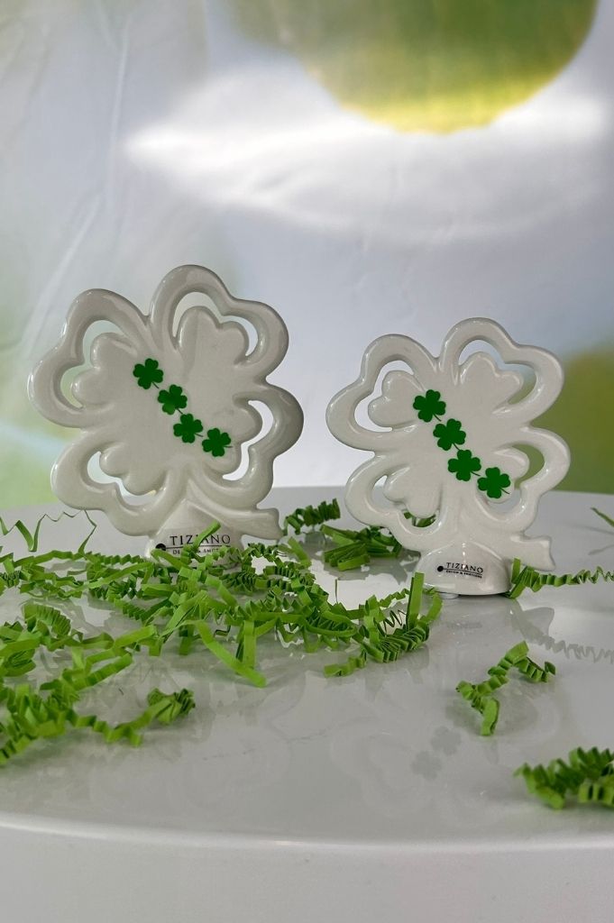 Würfelbox Viel Glück mit Glücksblatt Cartura creme-weiß