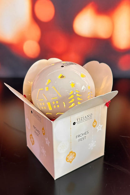 Würfelbox Kugel Rivello LED Landschaft
