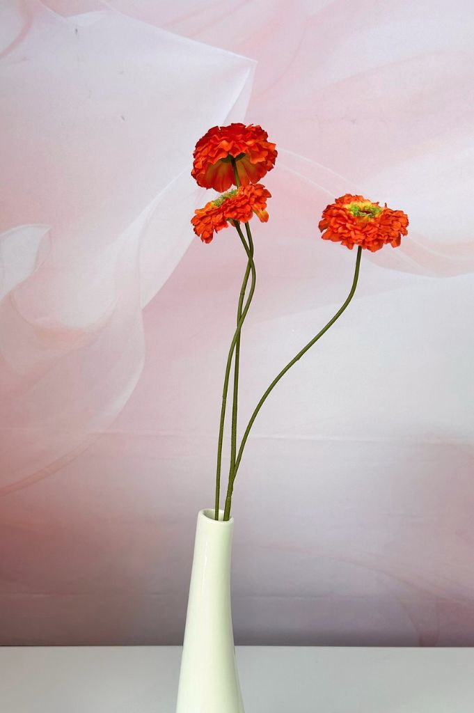 Dekoblume Zinnie 60cm orange