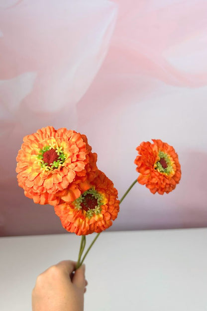 Dekoblume Zinnie 60cm orange