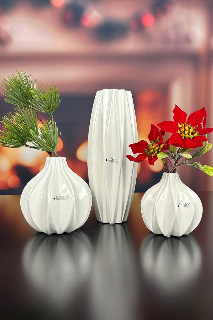 Vase Alba 27cm creme-weiß 2. Wahl