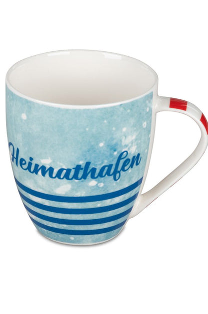 Trinkbecher mit Schrift Heimathafen
