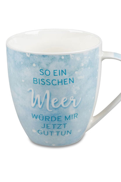 Trinkbecher mit Schrift So ein bisschen Meer...