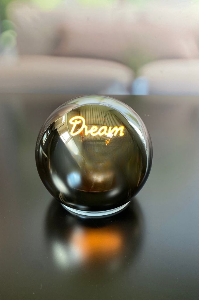 3er Set Lichtkugeln LED 12cm mit Schrift