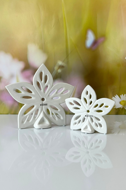 Deko Blume Elara creme-weiß