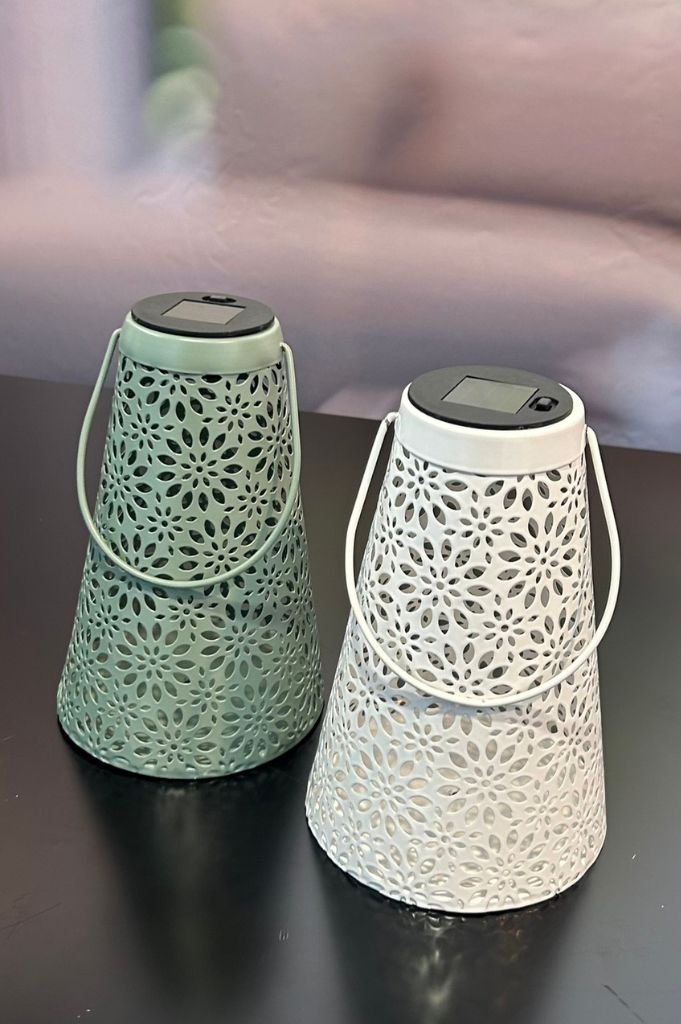 Solar Metallicht Fiori grün oder creme-weiß