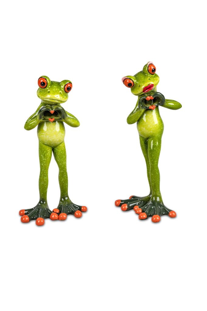 Deko Frosch Fridolin stehend hellgrün