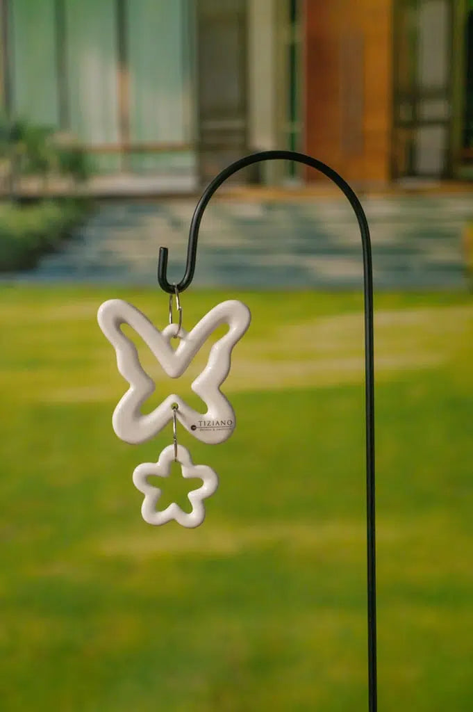Gardenjoy Hänger Schmetterling 2teilig creme-weiß
