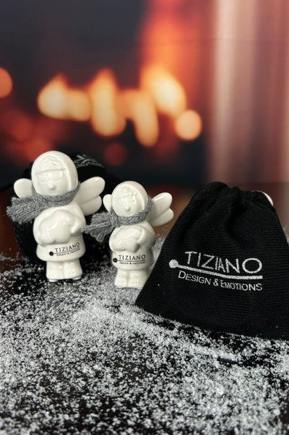 Geschenksäckchen Engel Anna mit Herz creme-weiß