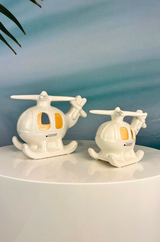 Hubschrauber Giro LED creme-weiß