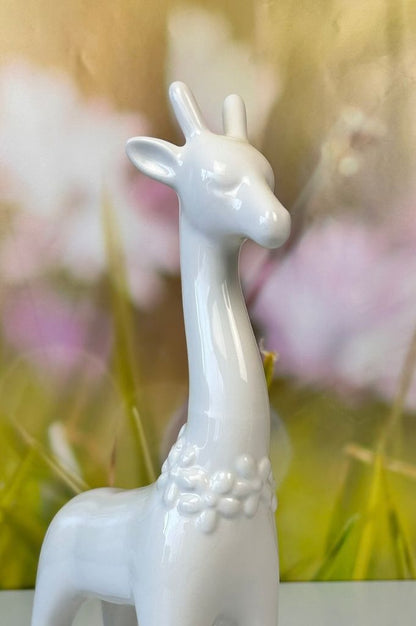 Deko Giraffe Giulia creme-weiß