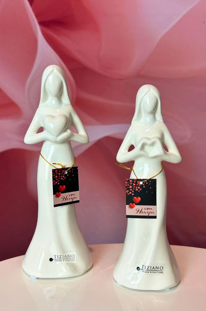 Dekofigur Grazia creme-weiß