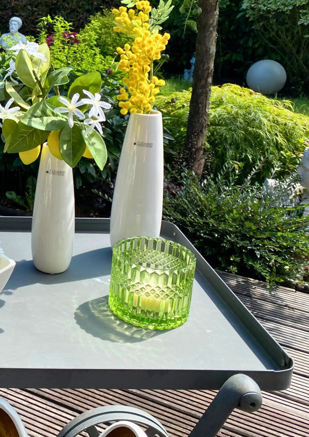 Glas Teelicht Grimsby grün