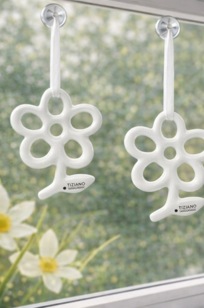 Deko Hänger Flora Blume creme-weiß