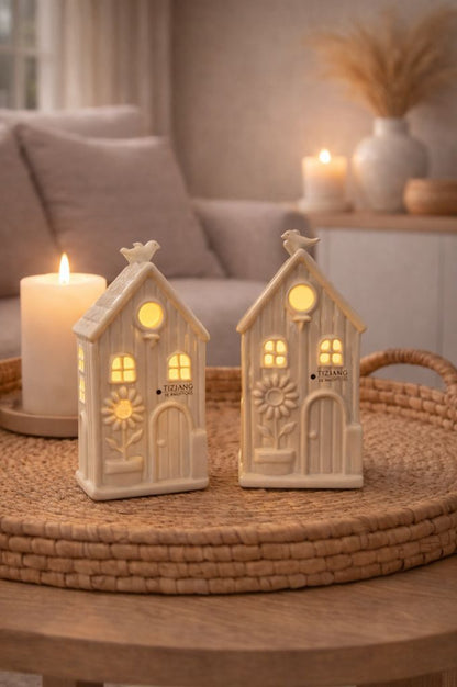 Deko Haus Vita LED creme-weiß