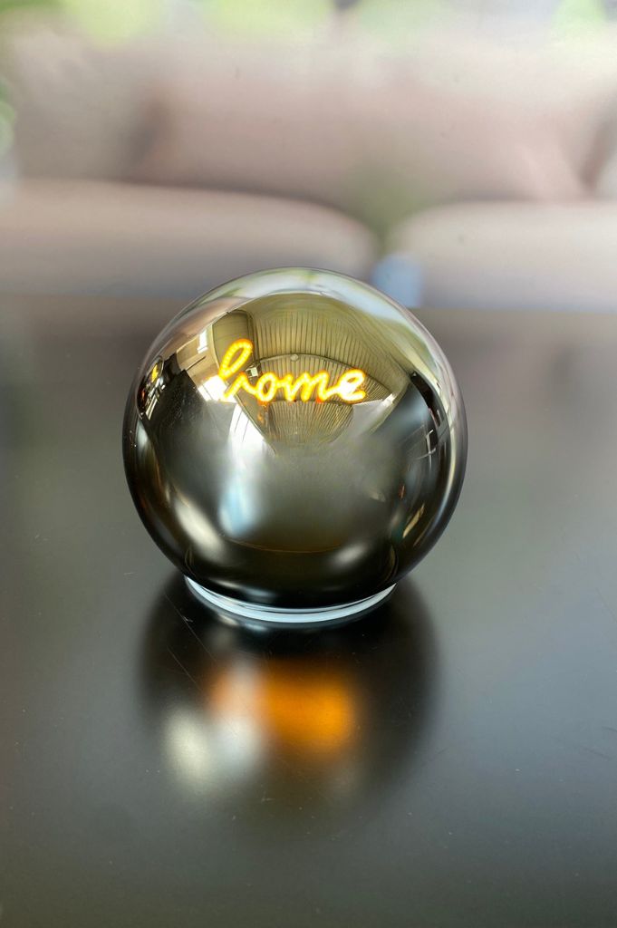 3er Set Lichtkugeln LED 12cm mit Schrift