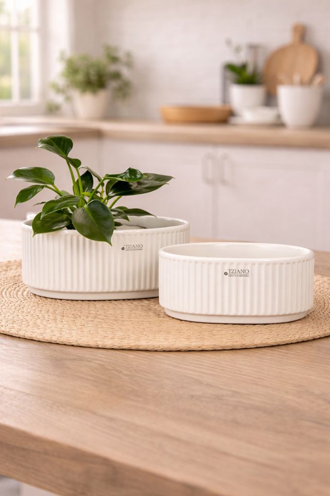 Jardiniere Torino creme-weiß