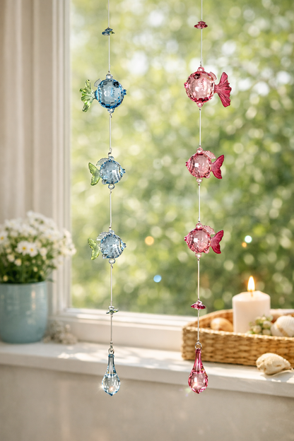 Deko Hänger Kugelfisch 60cm Acryl farbig