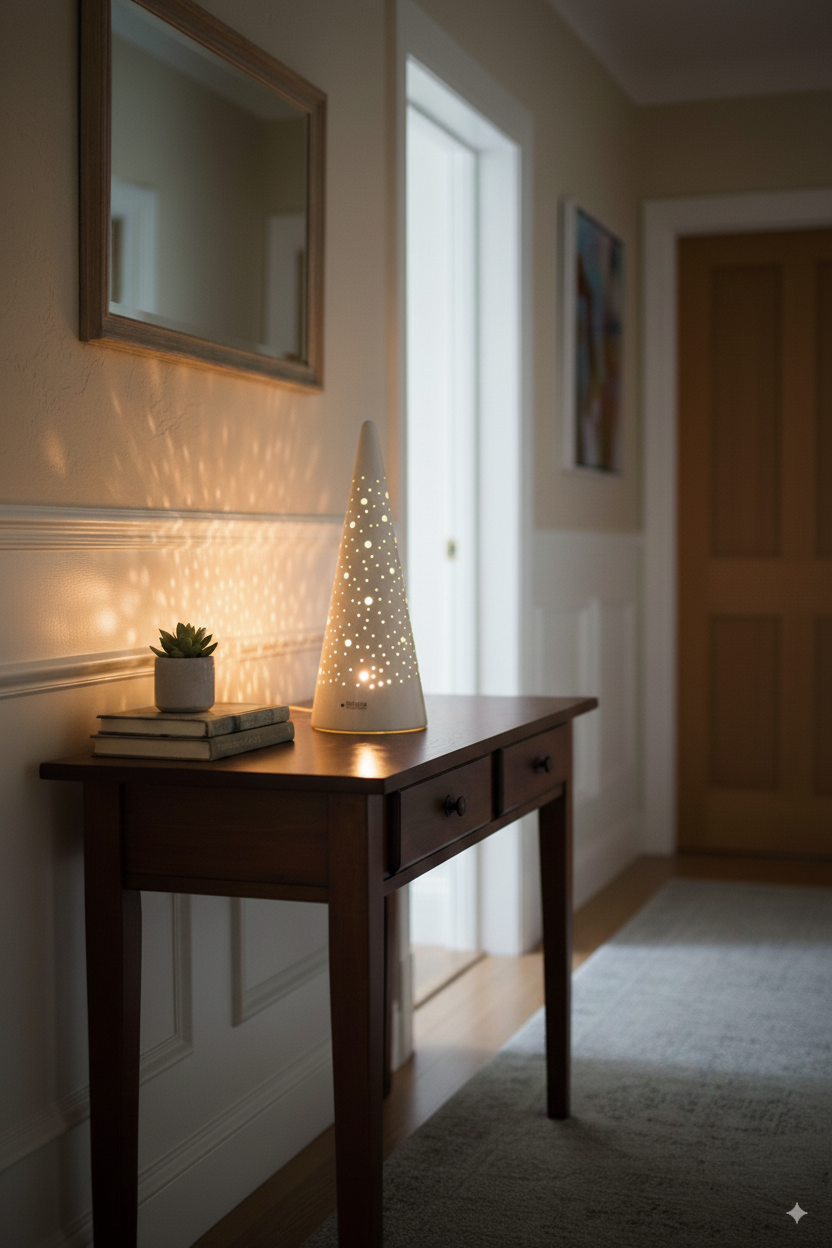 Lampe Losone weiß creme