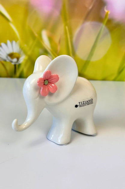 Deko Elefant Leon mit Blüten in verschiedenen Farben