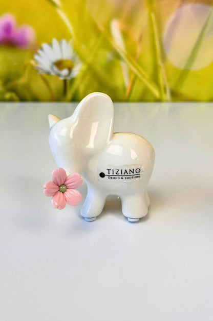 Deko Elefant Leon mit Blüten in verschiedenen Farben