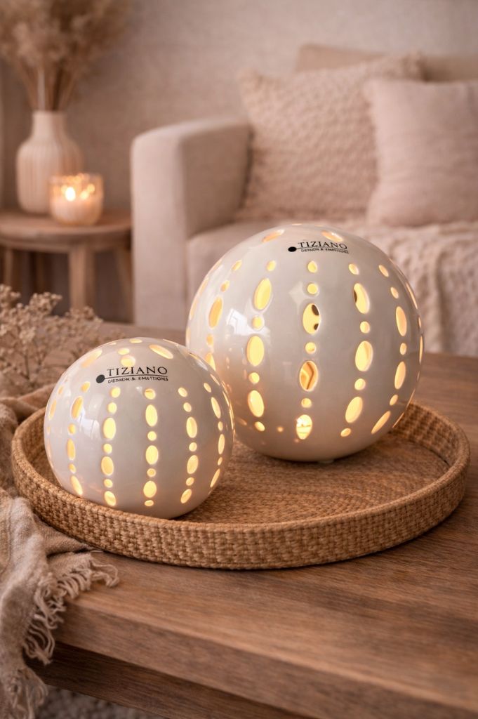 Lichtkugel Burano LED creme-weiß