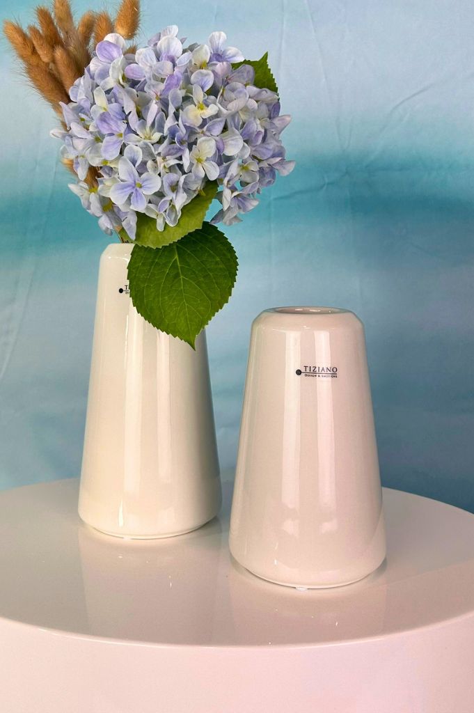 Vase Luminara creme-weiß
