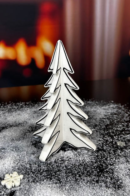 Deko Baum Martino 17,5cm creme-weiß