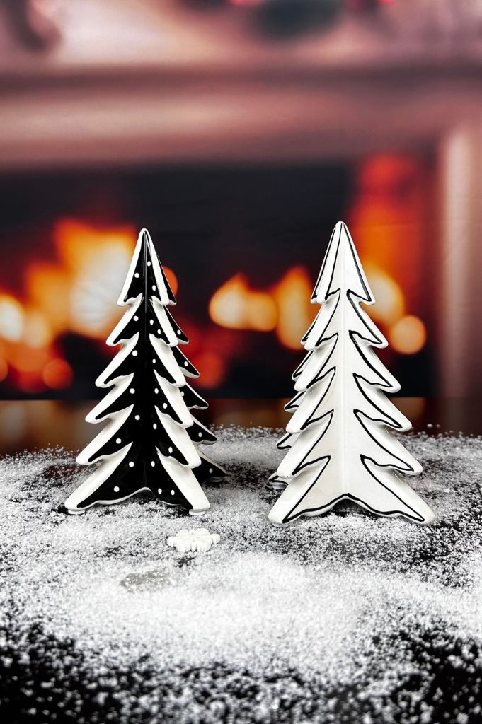 Deko Baum Martino 17,5cm creme-weiß