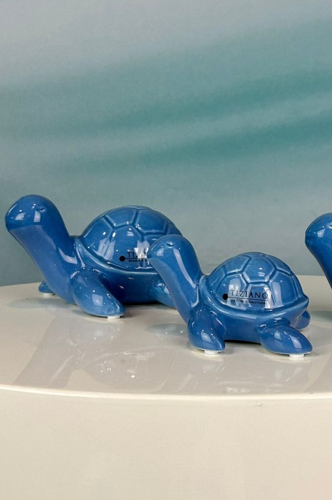 Deko Schildkröte Mattis blau
