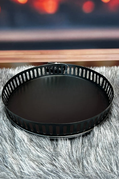 Metallschale Canneto rund schwarz