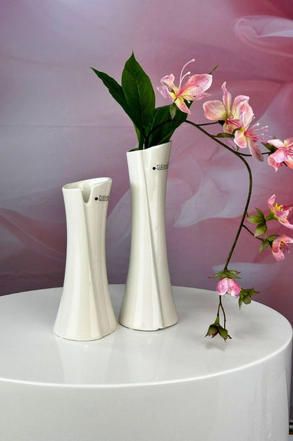 Solifleurvase Mondavio weiß-creme