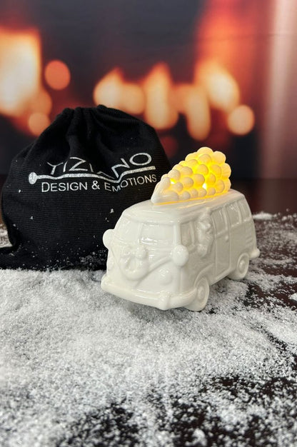 Geschenksäckchen groß Deko Bus Parco LED 14,5cm