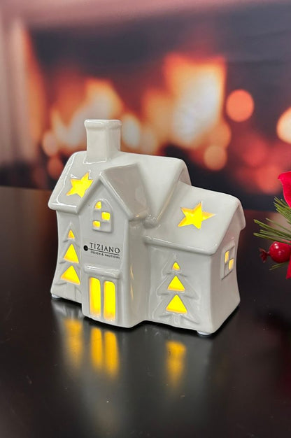 Deko Haus Pedaso LED creme-weiß