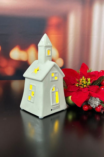 Deko Haus Pedaso LED creme-weiß