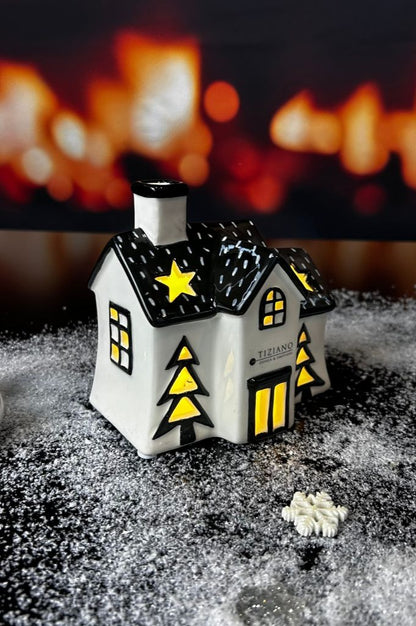 Deko Haus Pedaso LED schwarz/creme-weiß