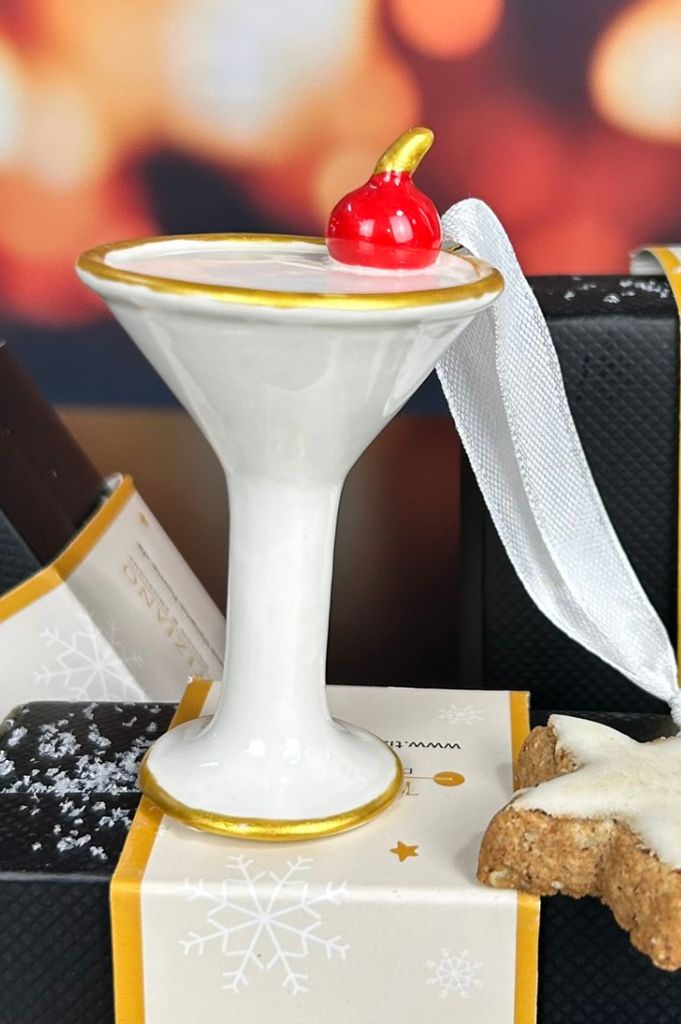 Deko Baumhänger Cocktailglas Pina Colada dekoriert